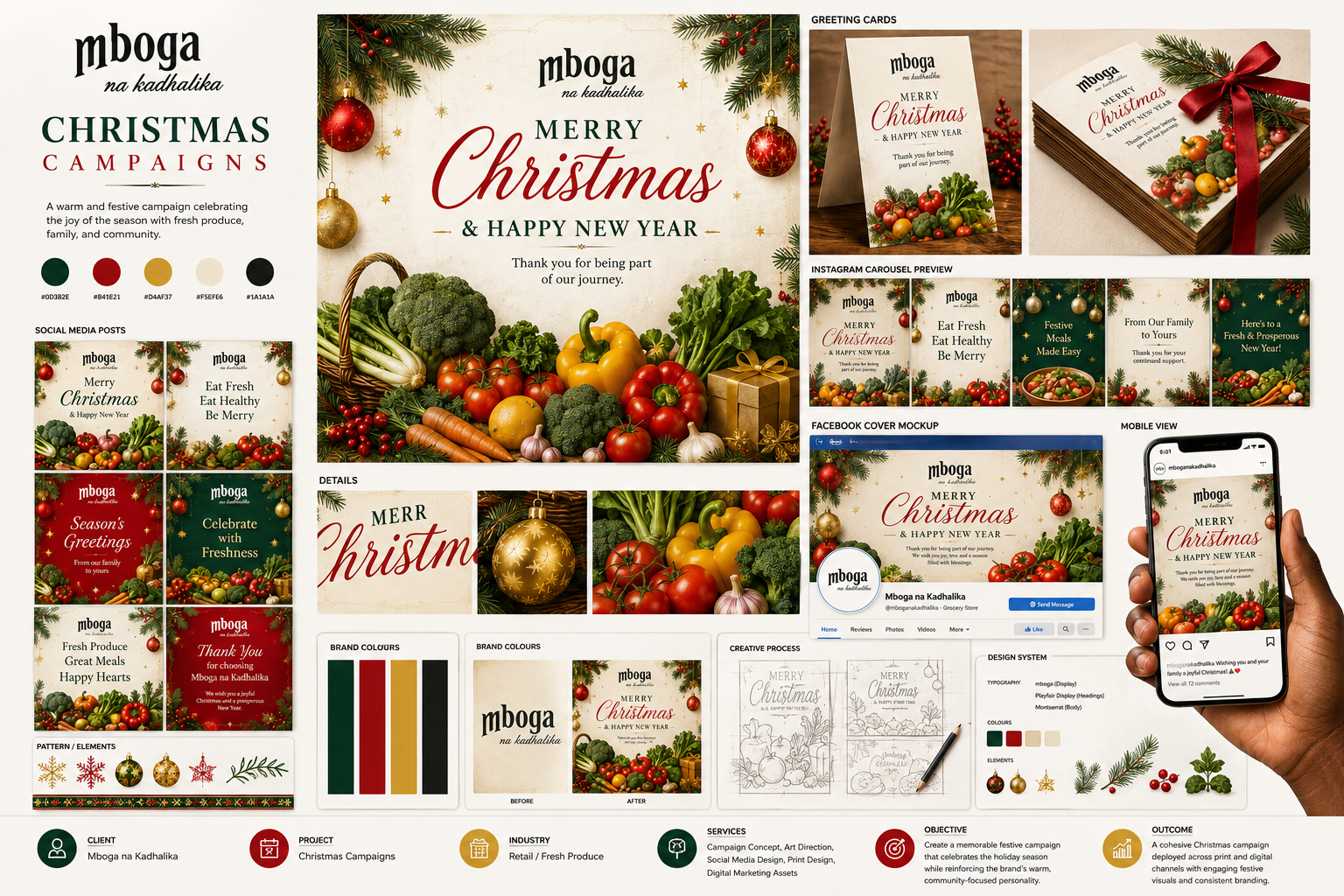Mboga na Kadhalika Christmas campaign presentation board