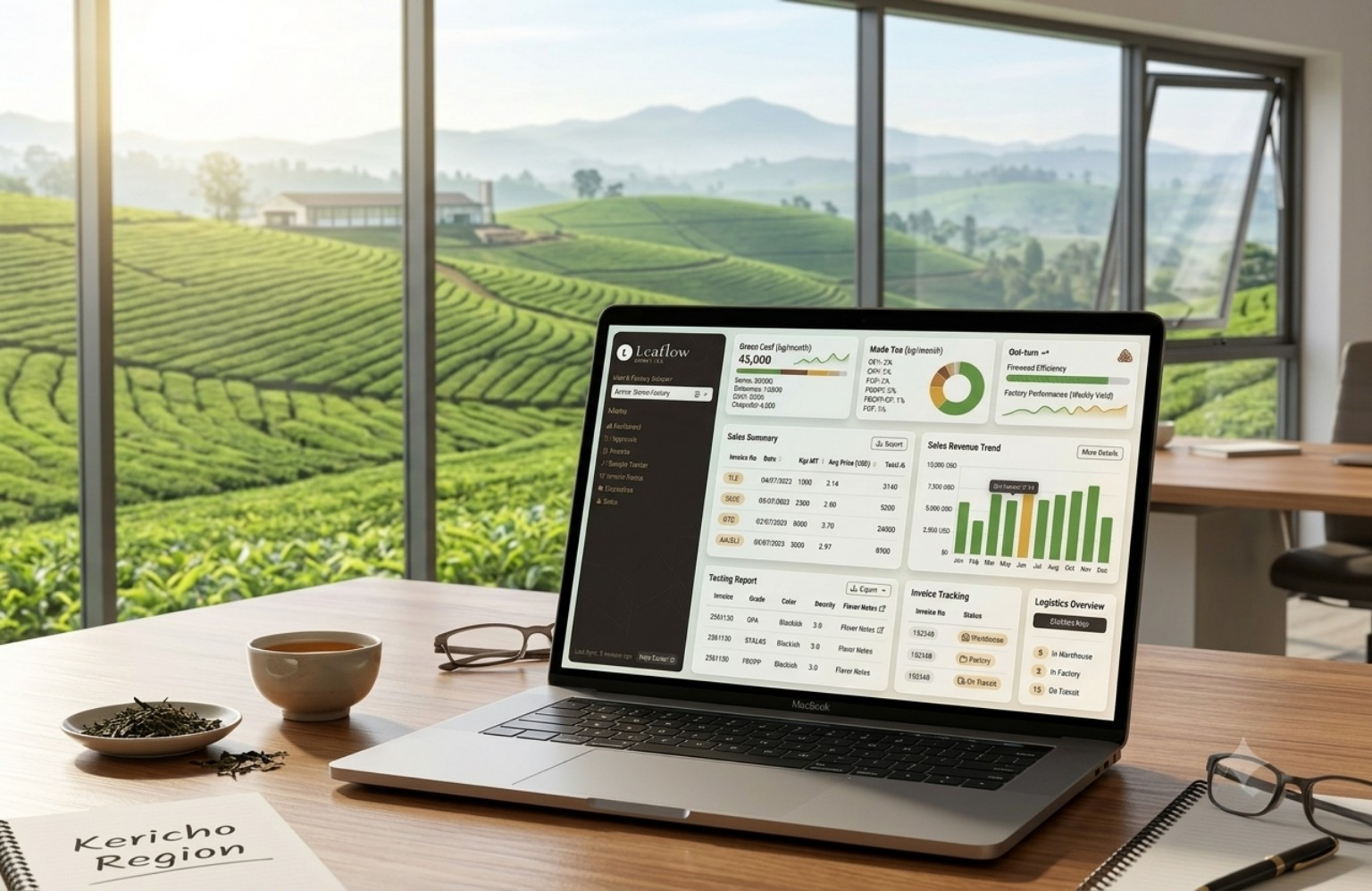 Siomo Tea operational dashboard